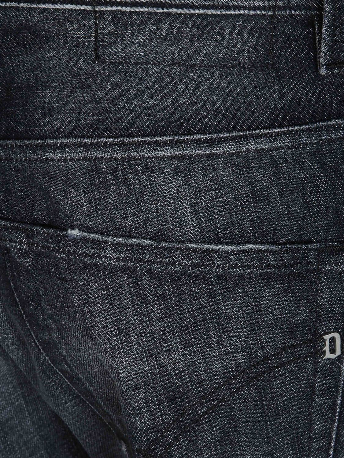 DONDUP JEANS: Jeans skinny Dondup slim fit in denim distressed con effetto usurato, Blue - Img 4