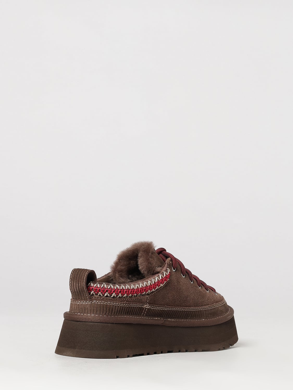 UGG SCARPE: Sabot Heritage UGG in pelle scamosciata con suola platform e interni in lana, Bruciato - Img 3