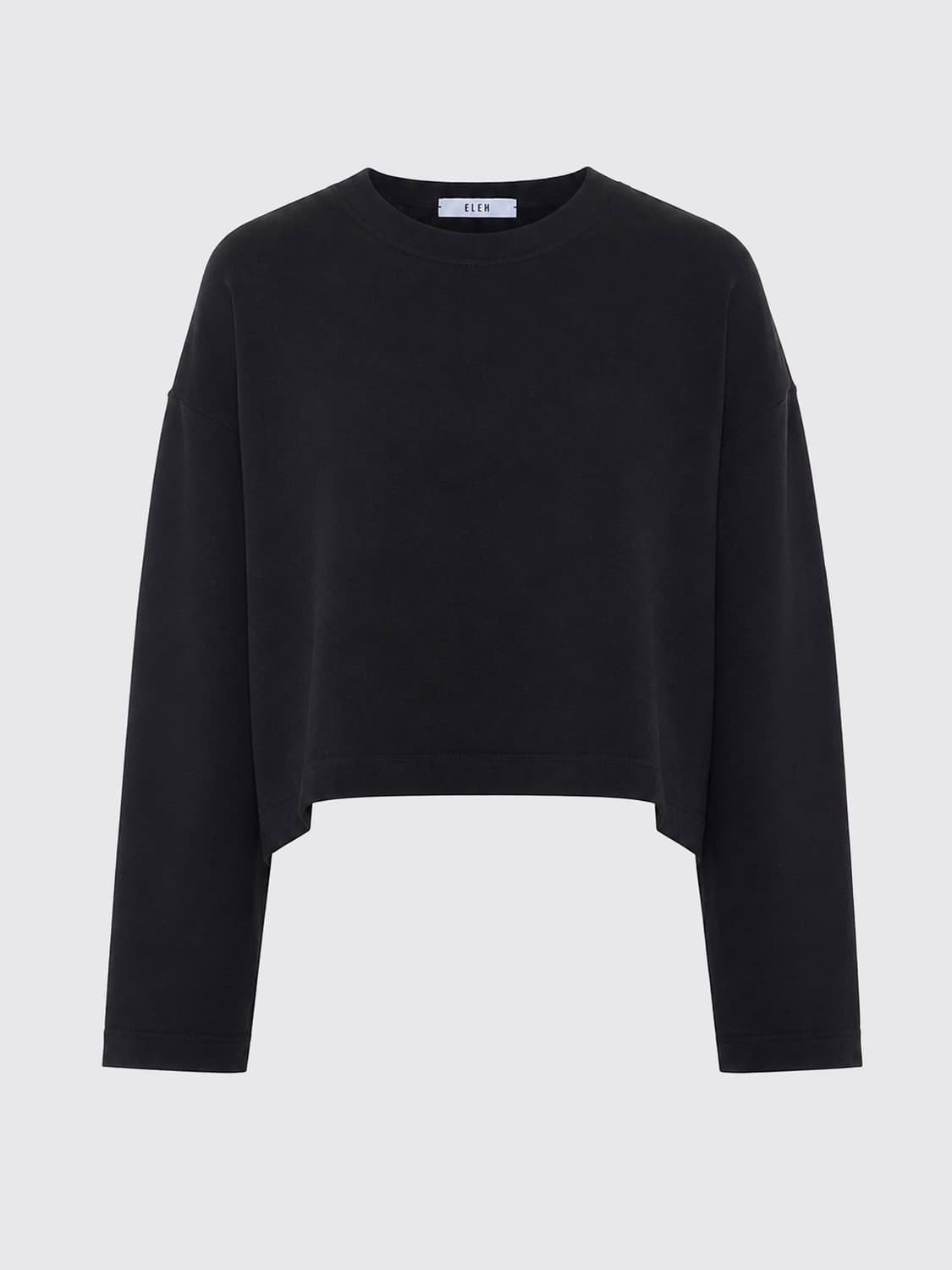 ELEH SWEATSHIRT: Eleh Oversized Crewneck Jersey Jumper with Dropped Shoulders, Black - Img 2