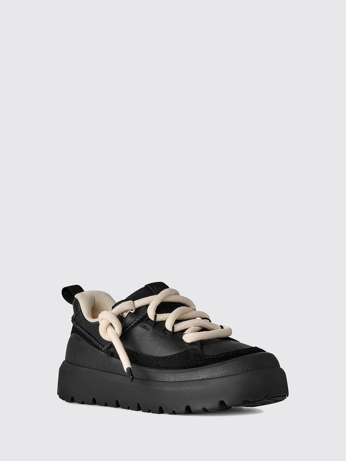 UGG SNEAKERS: UGG Heritage Utility Low-Top Sneakers in Leather and Suede, Black - Img 2