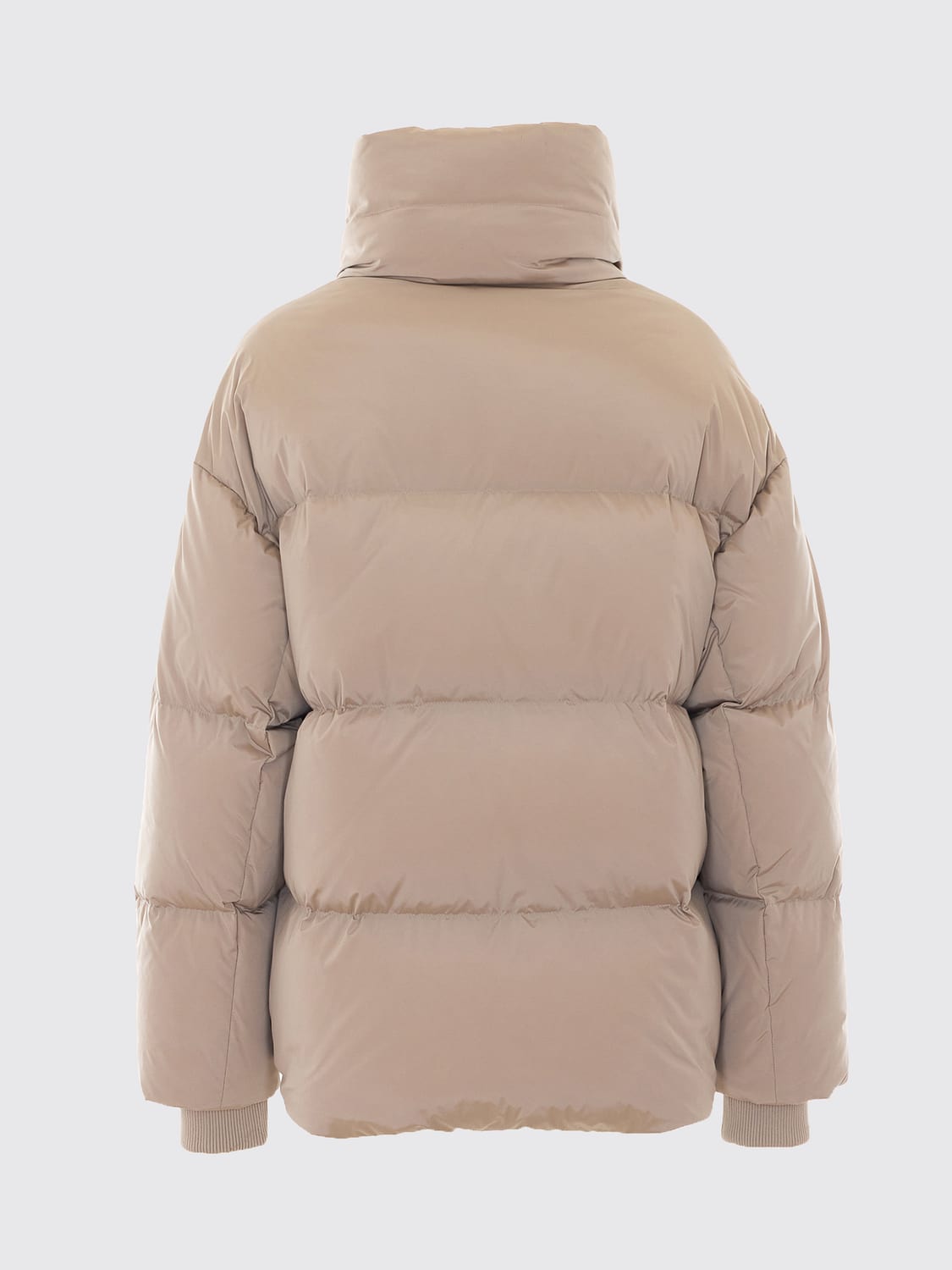 WOOLRICH GIACCA: Piumino Woolrich corto in nylon trapuntato idrorepellente con collo alto, Tortora - Img 3