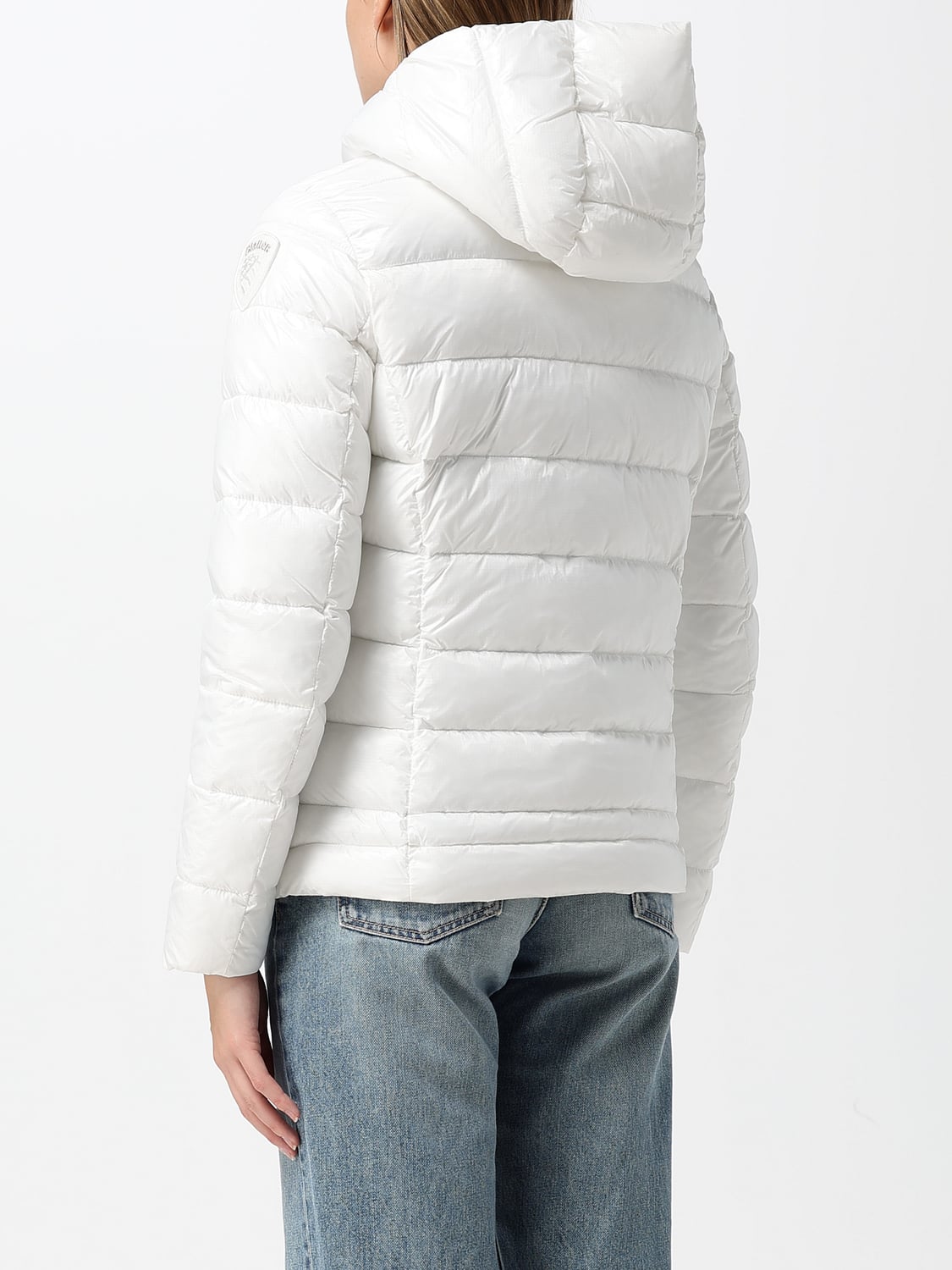 BLAUER JACKE: Kurze Stepp-Daunenjacke Caroll Blauer aus Nylon mit Kapuze, Weiß - Img 2
