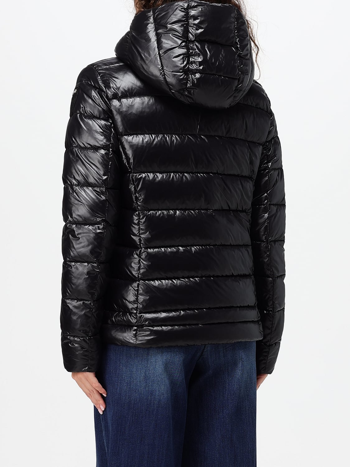 BLAUER JACKE: Kurze Stepp-Daunenjacke Caroll Blauer aus Nylon mit Kapuze, Schwarz - Img 2