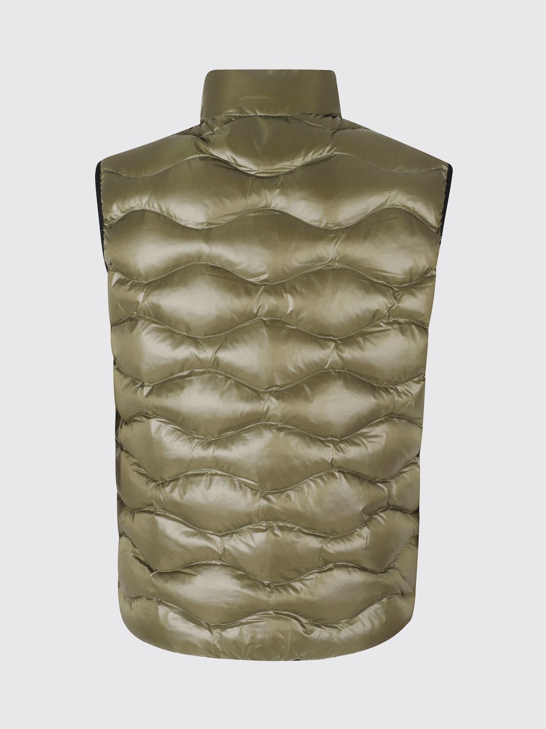 BLAUER CHALECO: Chaleco técnico Blauer de nailon acolchado hidrófugo con cuello alto, Verde - Img 3