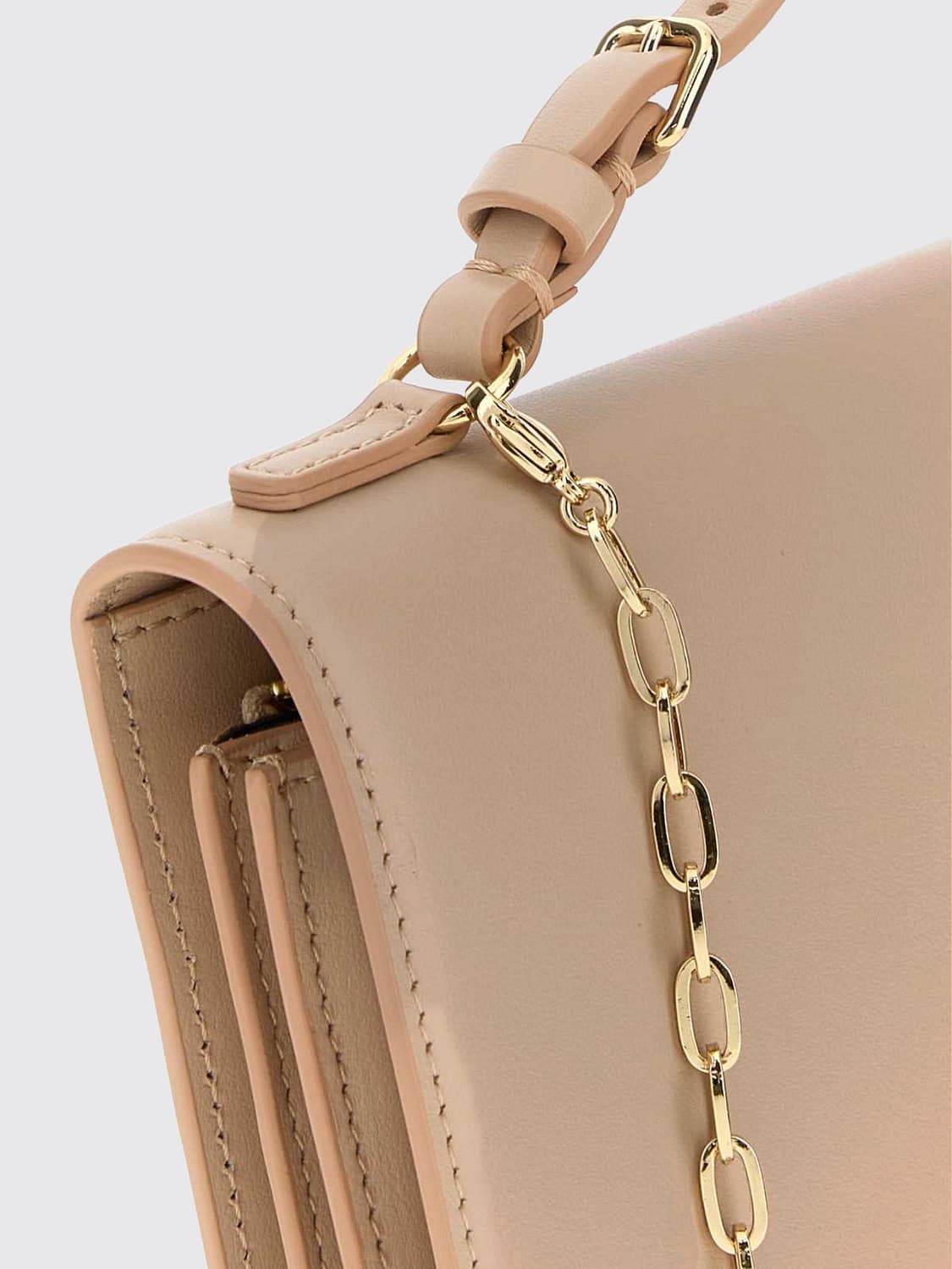 FENDI MINI BAG: Peekaboo Wallet on Chain Fendi in Calfskin with FF Monogram, Pink - Img 4