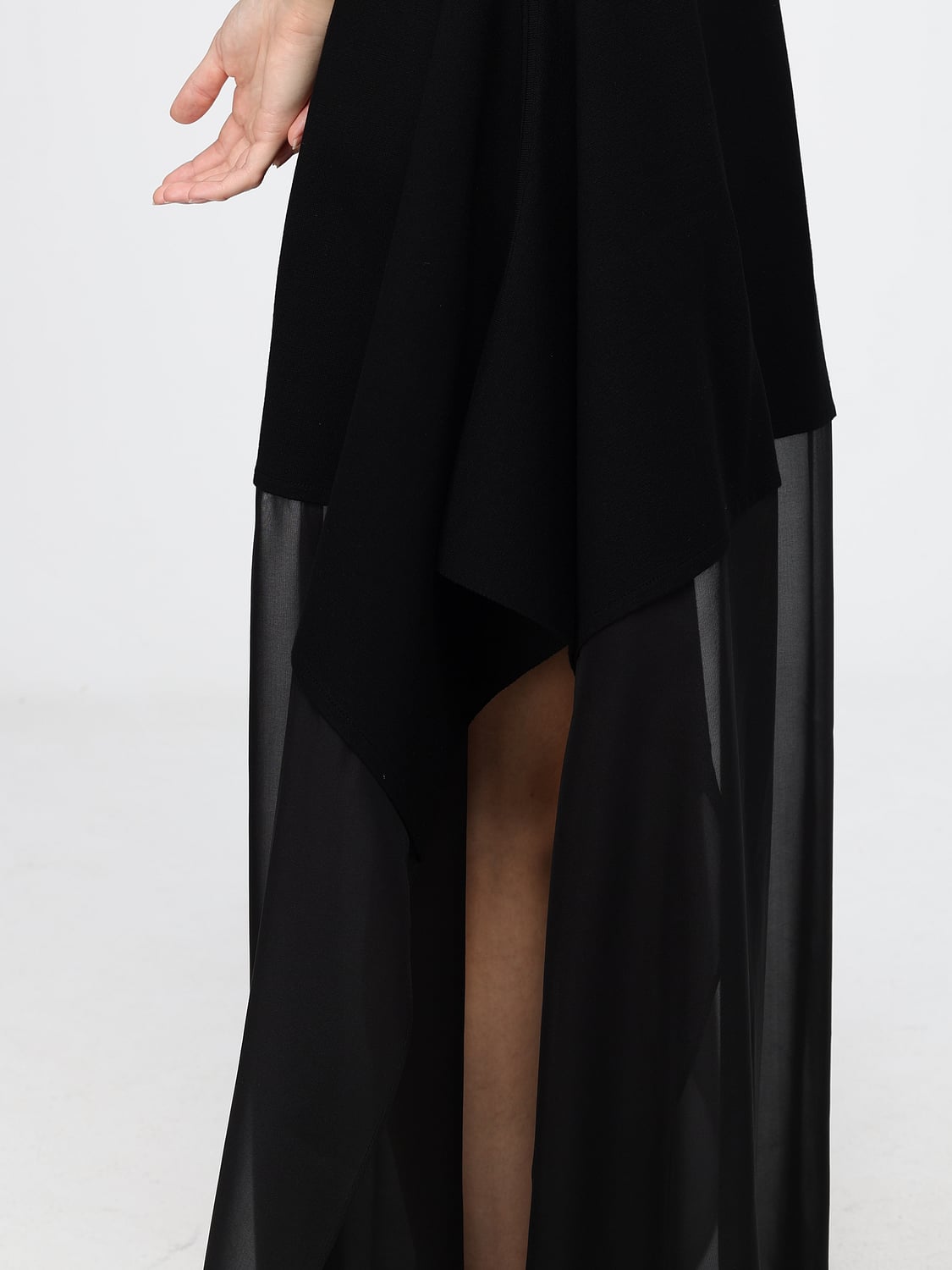 SPORTMAX KLEID: Langes schulterfreies Abendkleid aus Viskose von Sportmax, Schwarz - Img 5