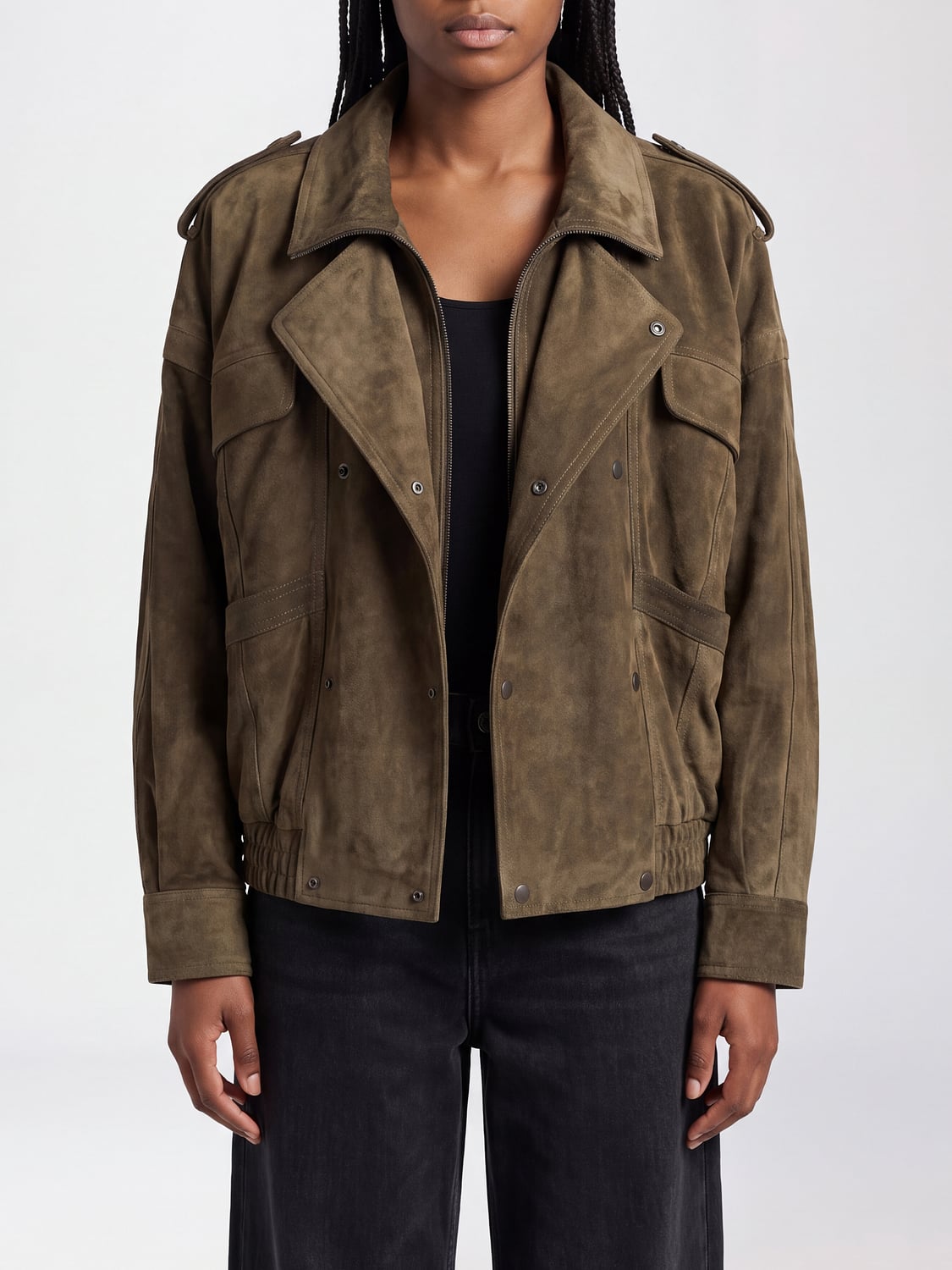 SAINT LAURENT JACKET: Jacket woman Saint Laurent, Green - Img 1