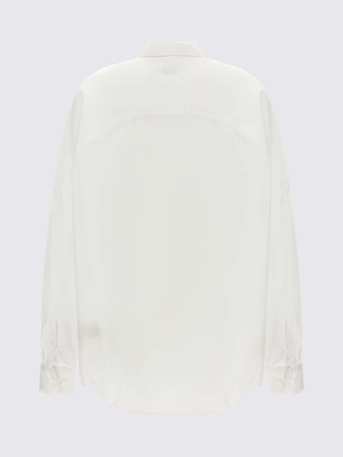 DRIES VAN NOTEN CAMICIA: Camicia classica Dries Van Noten in popeline di cotone, Bianco - Img 3