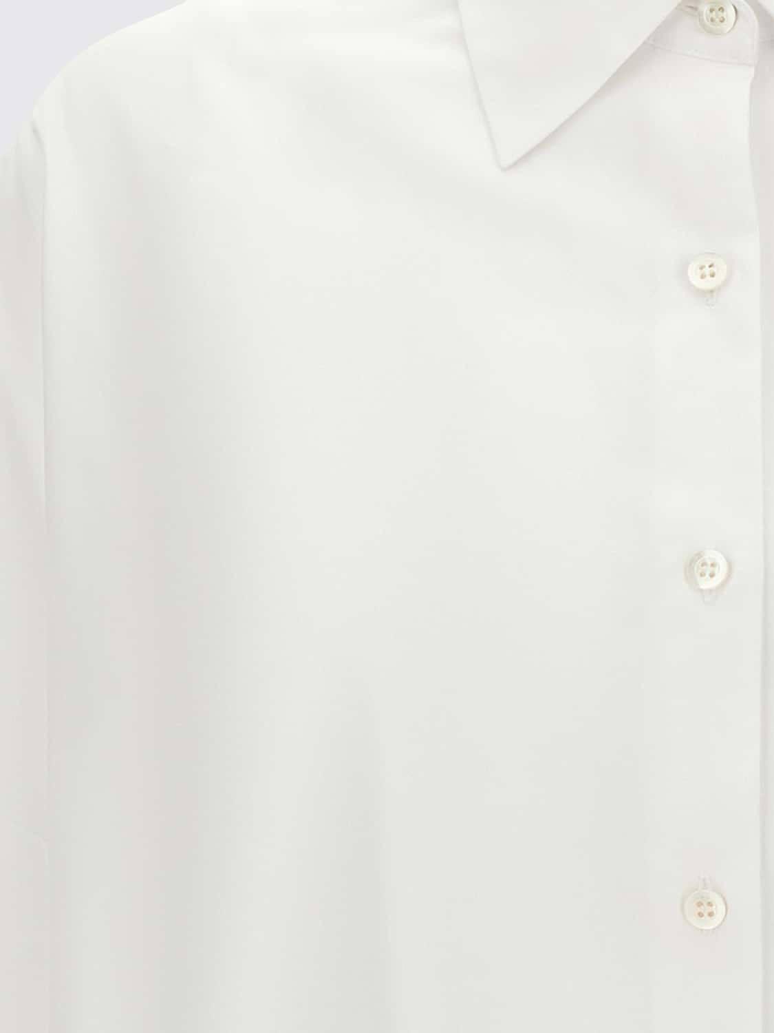 DRIES VAN NOTEN CAMICIA: Camicia classica Dries Van Noten in popeline di cotone, Bianco - Img 4