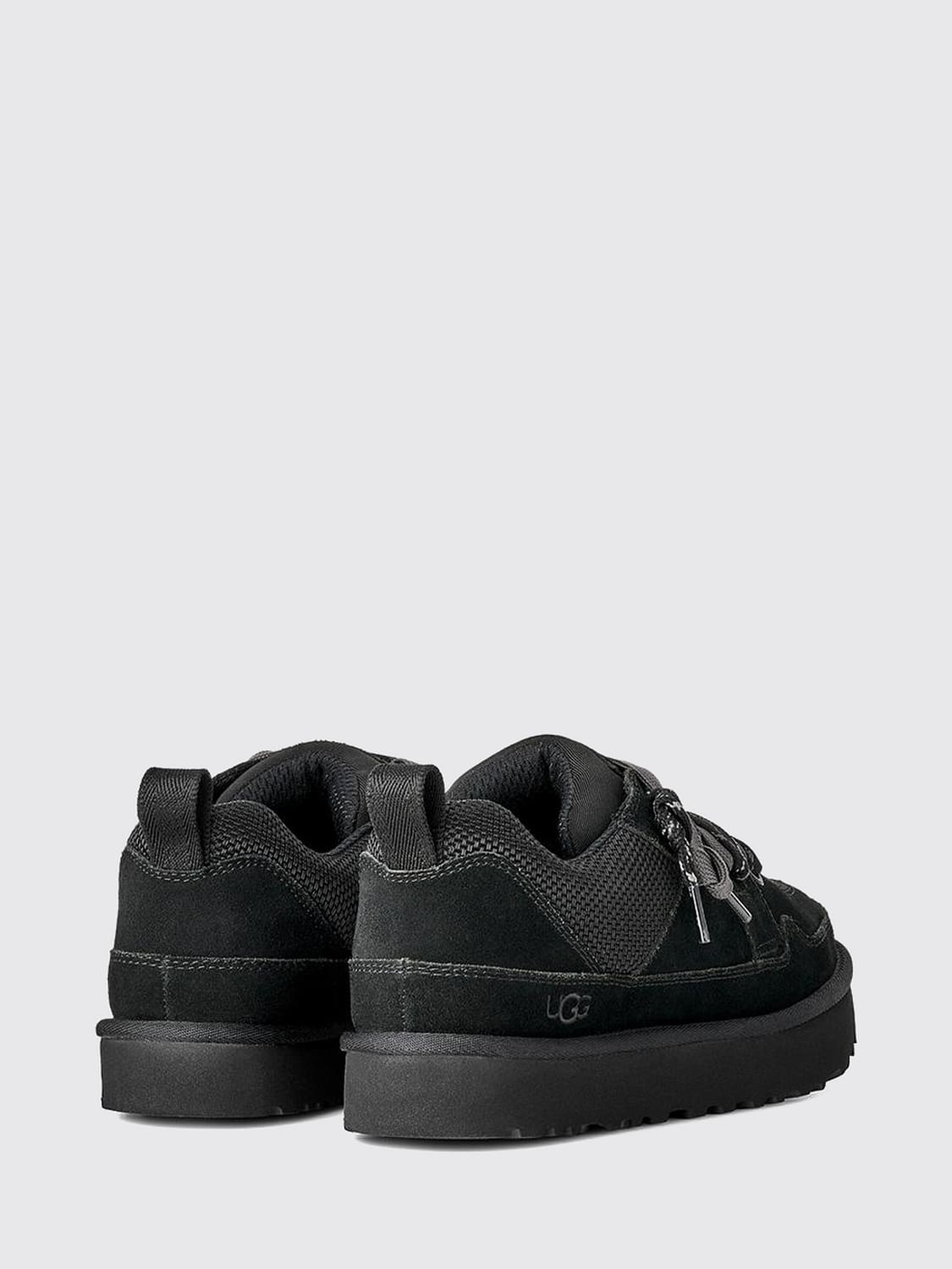 UGG SNEAKERS: UGG Lo Lowmel Suede and Mesh Sneakers with EVA Sole, Black - Img 3