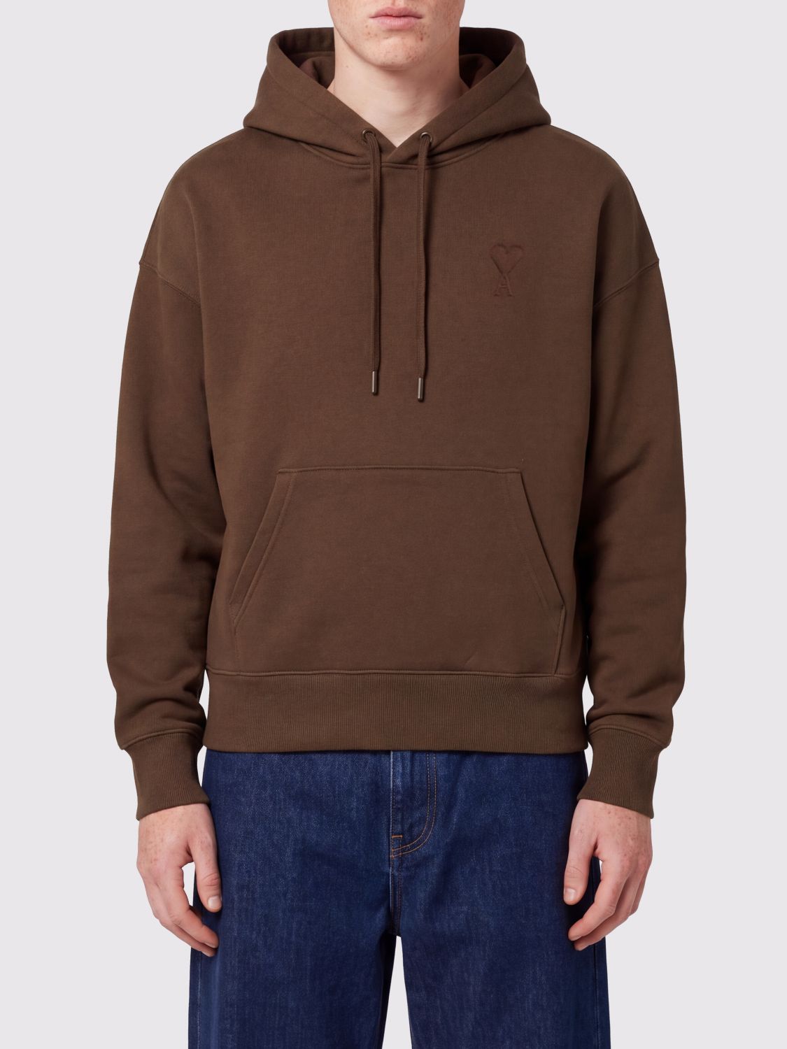 AMI PARIS MAGLIA: Maglia uomo Ami Paris, Marrone - Img 1