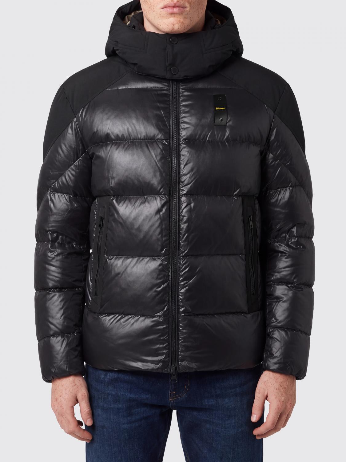 BLAUER GIACCA: Piumino Blauer in nylon trapuntato con cappuccio e coulisse, Nero - Img 1