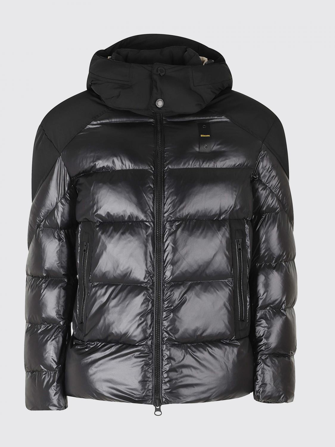 BLAUER GIACCA: Piumino Blauer in nylon trapuntato con cappuccio e coulisse, Nero - Img 2