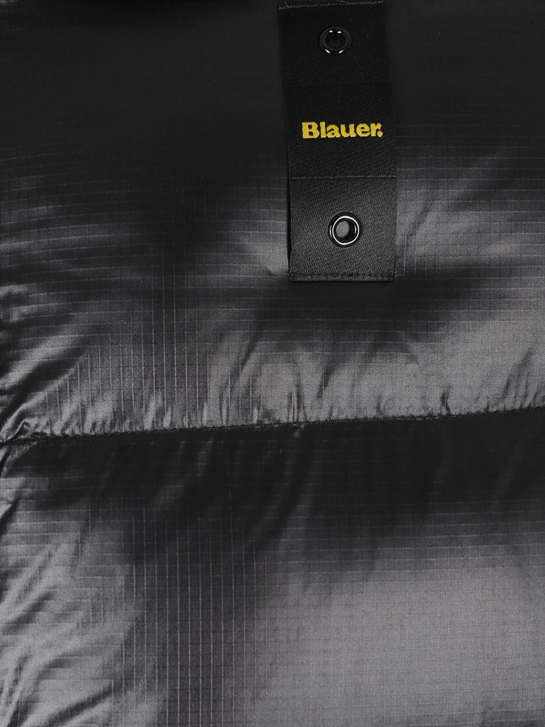 BLAUER GIACCA: Piumino Blauer in nylon trapuntato con cappuccio e coulisse, Nero - Img 4