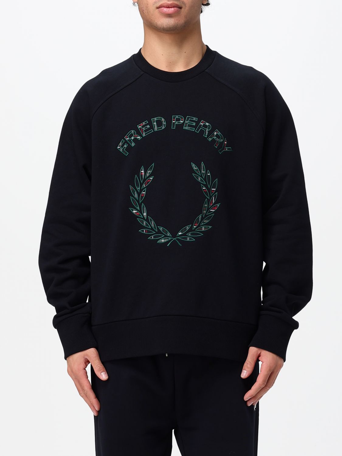 FRED PERRY SWEATSHIRT: Sweatshirt men Fred Perry, Navy - Img 1