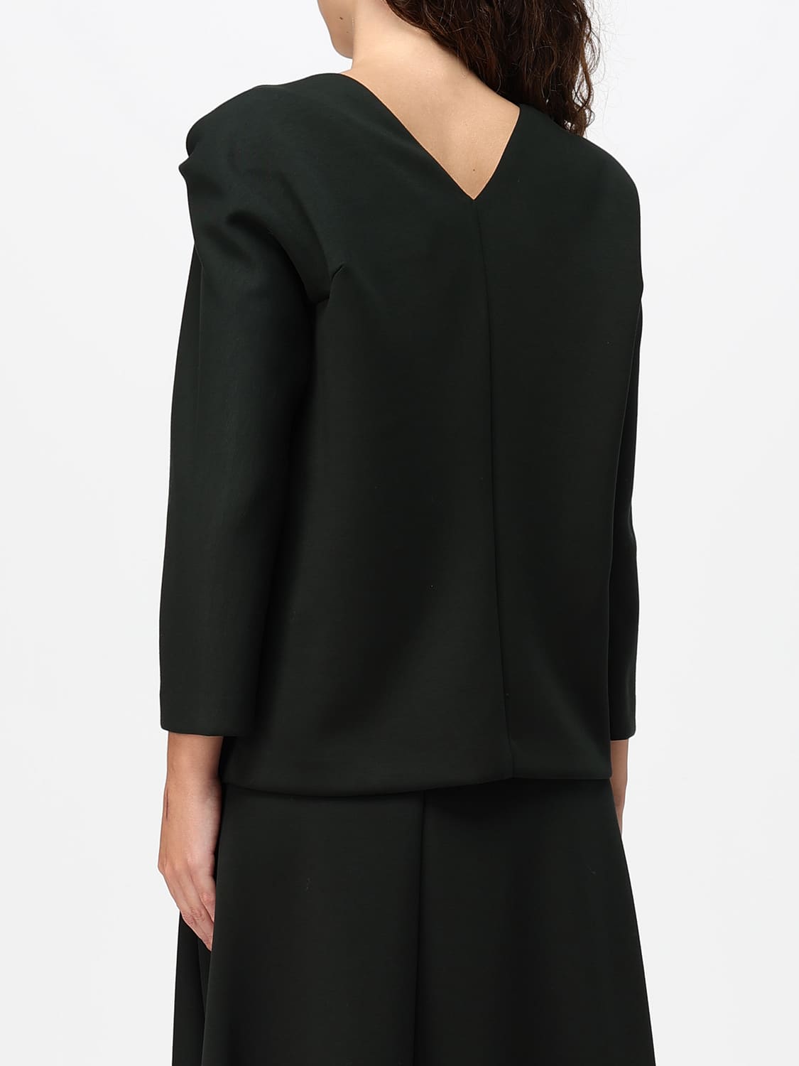 MEIMEIJ TOP: Langärmelige Viskosebluse Meimeij mit Rüschen und gestickten Details, Grün - Img 2