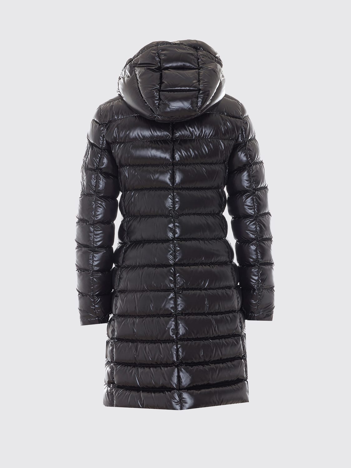 HERNO JACKET: Herno Knee-Length Quilted Nylon Puffer Coat with Hood and Zip Closure, Black - Img 3