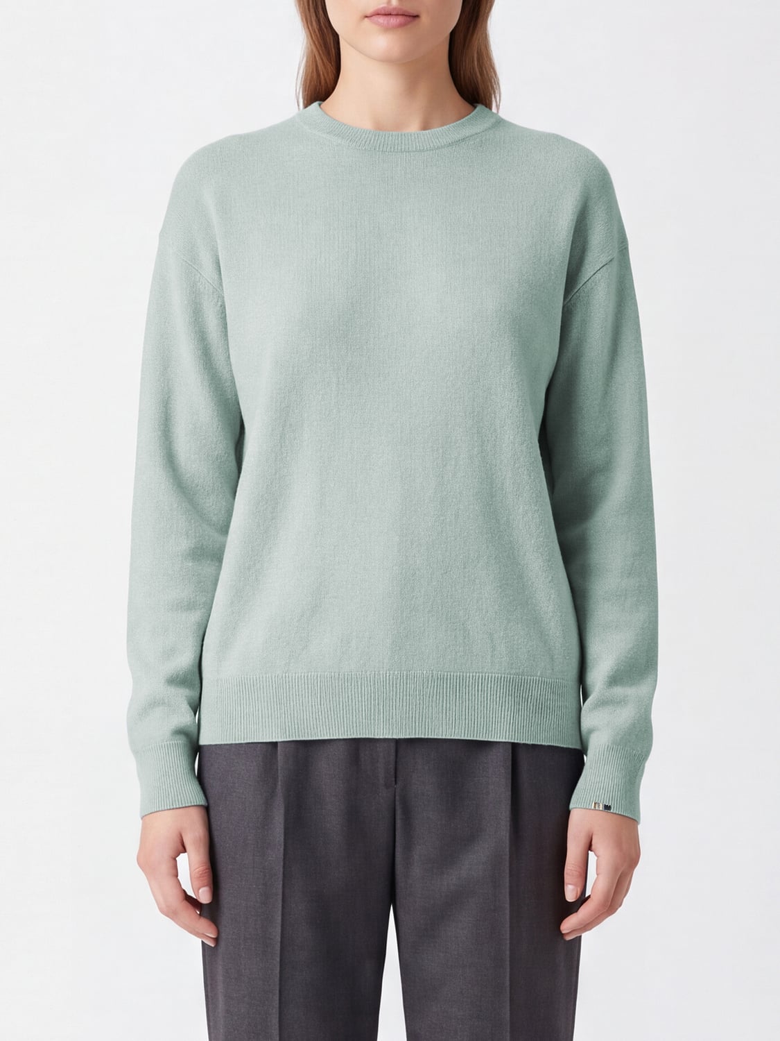 EXTREME CASHMERE PULLOVER: Rundhalspullover Extreme Cashmere aus reinem Kaschmir mit überschnittenen Schultern, Blau - Img 1