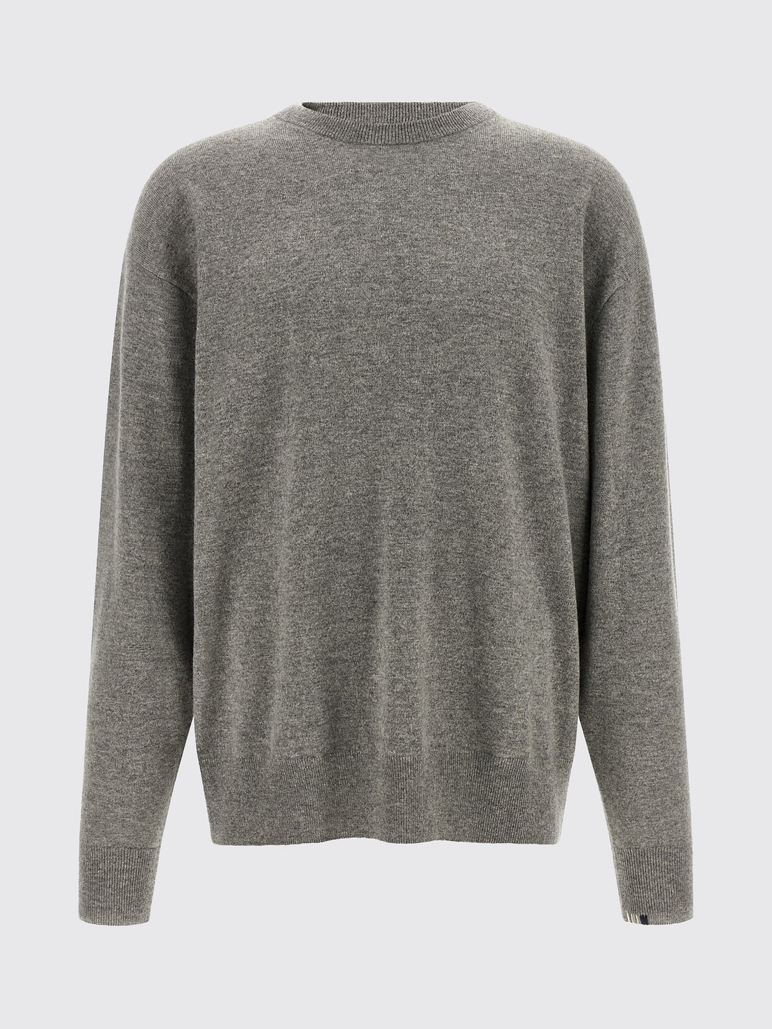 EXTREME CASHMERE PULL: Pull Extreme Cashmere à col rond en pur cachemire avec épaules tombantes, Gris - Img 2