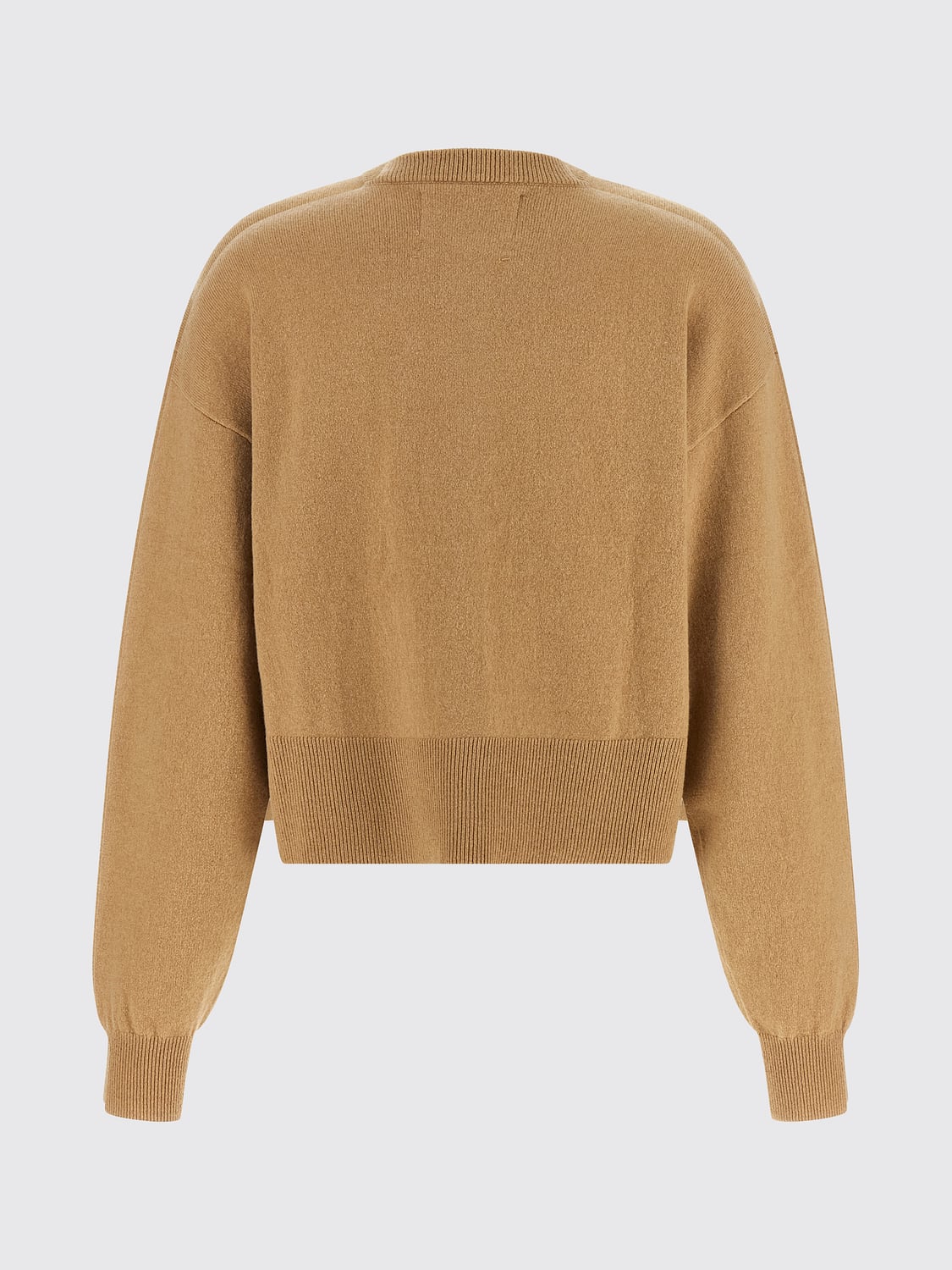 EXTREME CASHMERE PULLOVER: Rundhals-Cardigan von Extreme Cashmere aus einer Kaschmirmischung mit überschnittenen Schultern, Beige - Img 3