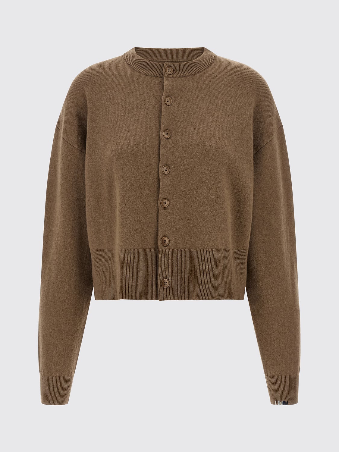 EXTREME CASHMERE PULL: Cardigan à col rond Extreme Cashmere en mélange de cachemire avec épaules tombantes, Marron - Img 2