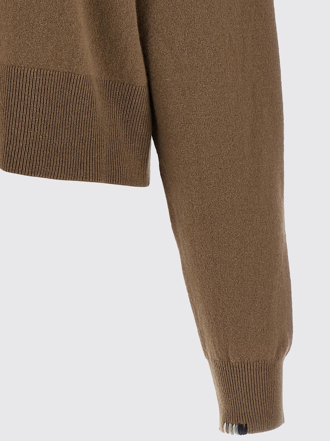 EXTREME CASHMERE PULL: Cardigan à col rond Extreme Cashmere en mélange de cachemire avec épaules tombantes, Marron - Img 4
