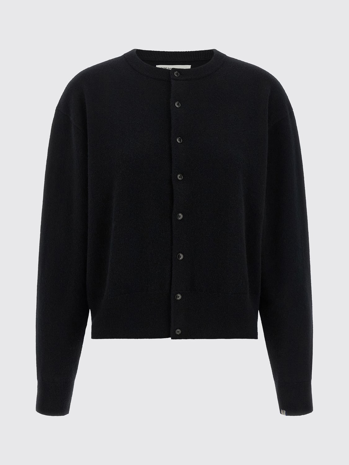 EXTREME CASHMERE JERSEY: Cárdigan de cuello redondo Extreme Cashmere en mezcla de cachemira con hombros caídos, Negro - Img 2