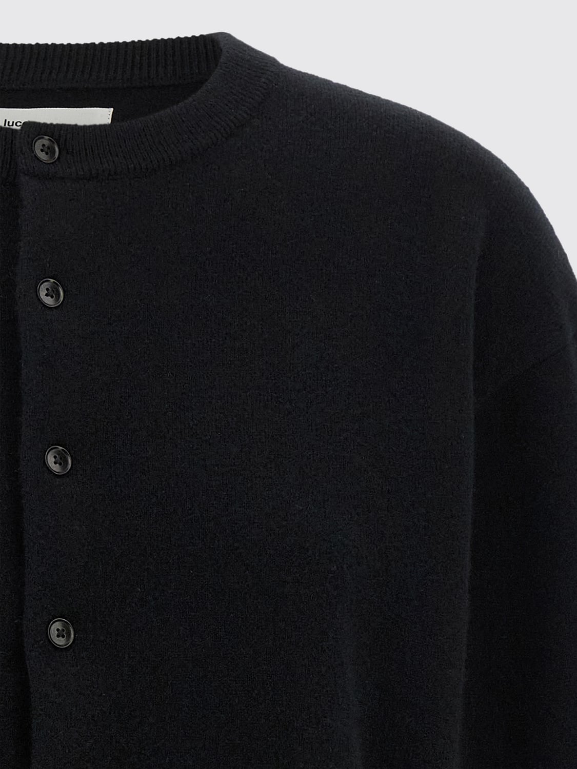 EXTREME CASHMERE JERSEY: Cárdigan de cuello redondo Extreme Cashmere en mezcla de cachemira con hombros caídos, Negro - Img 4