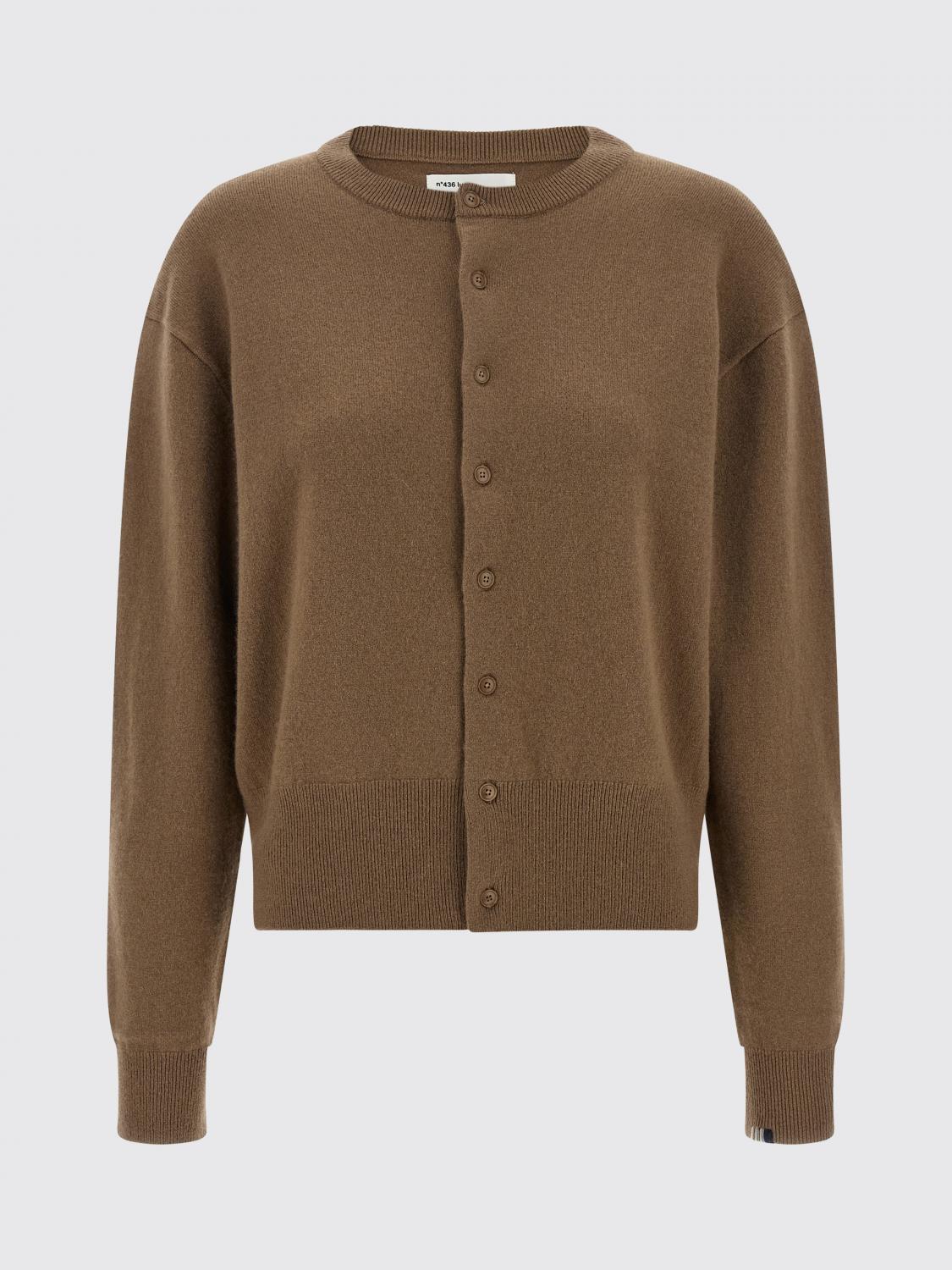 EXTREME CASHMERE JERSEY: Cárdigan de cuello redondo Extreme Cashmere en mezcla de cachemira con hombros caídos, Marrón - Img 2