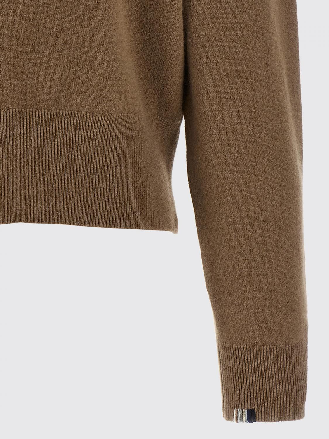 EXTREME CASHMERE JERSEY: Cárdigan de cuello redondo Extreme Cashmere en mezcla de cachemira con hombros caídos, Marrón - Img 4