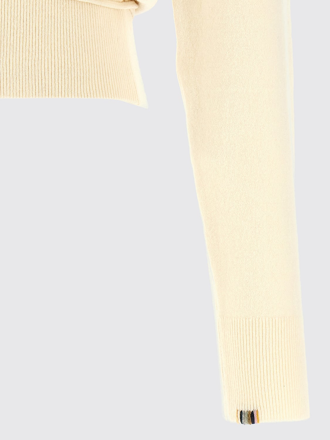 EXTREME CASHMERE JERSEY: Cárdigan tipo bata Extreme Cashmere de cachemira con cuello de pico y lazo en la cintura, Crema - Img 4