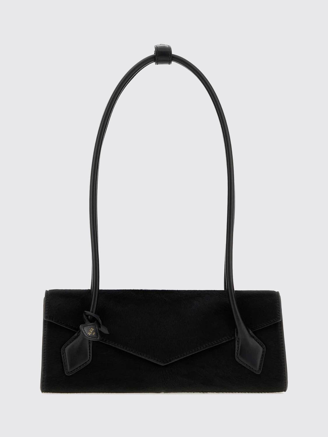ALAÏA SHOULDER BAG: Le Teckel Flap Leather Shoulder Bag Alaïa with Envelope Closure, Black - Img 1