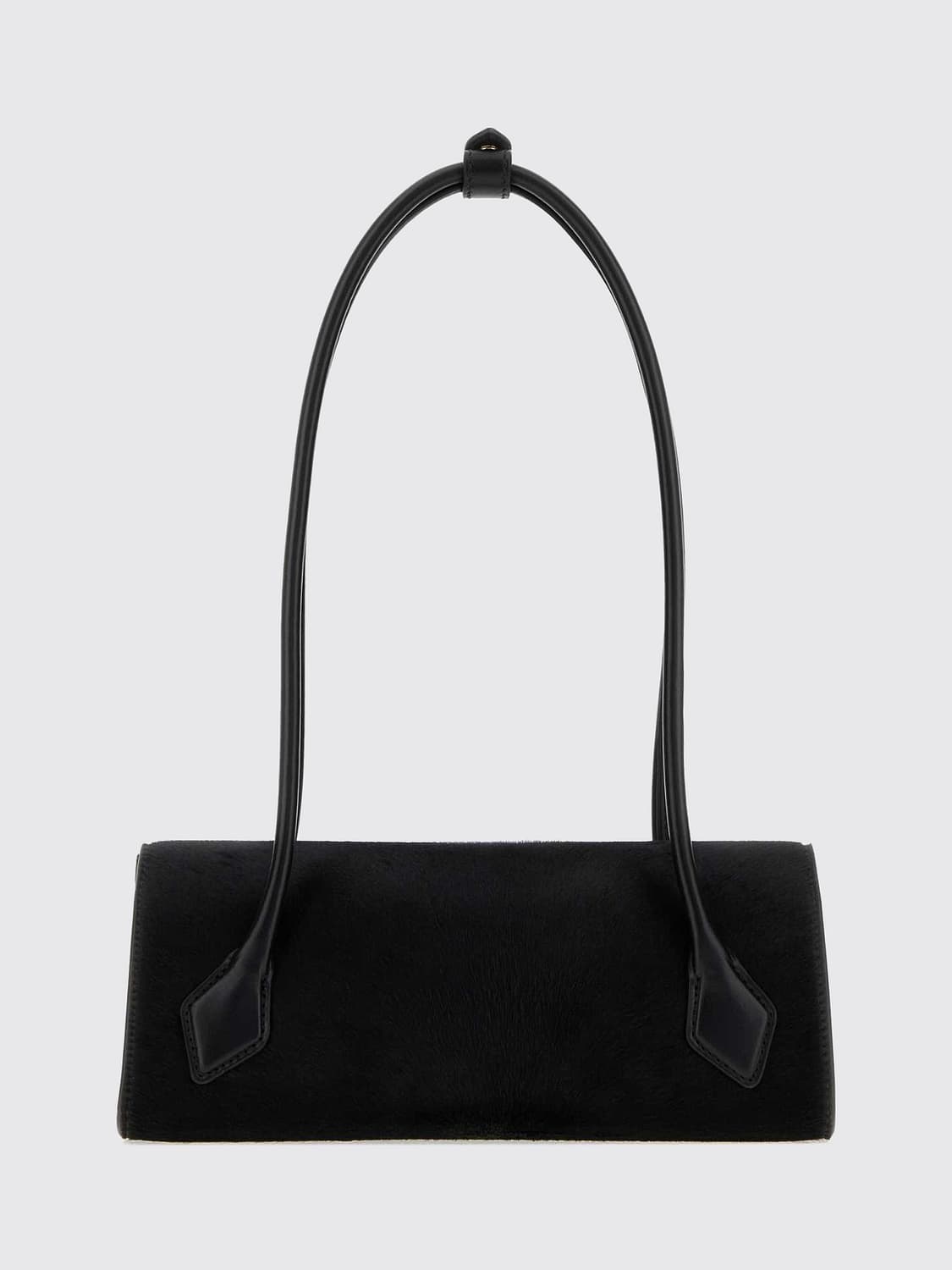 ALAÏA SHOULDER BAG: Le Teckel Flap Leather Shoulder Bag Alaïa with Envelope Closure, Black - Img 2
