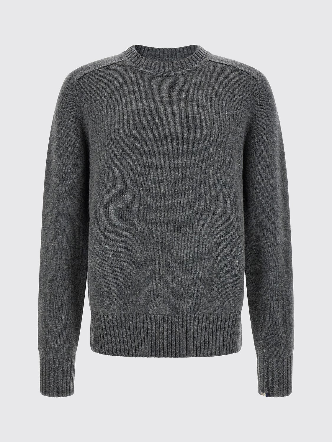 EXTREME CASHMERE 스웨터: EXTREME CASHMERE 퓨어 캐시미어 크루넥 스웨터 (골지 트리밍), 그레이 - Img 2