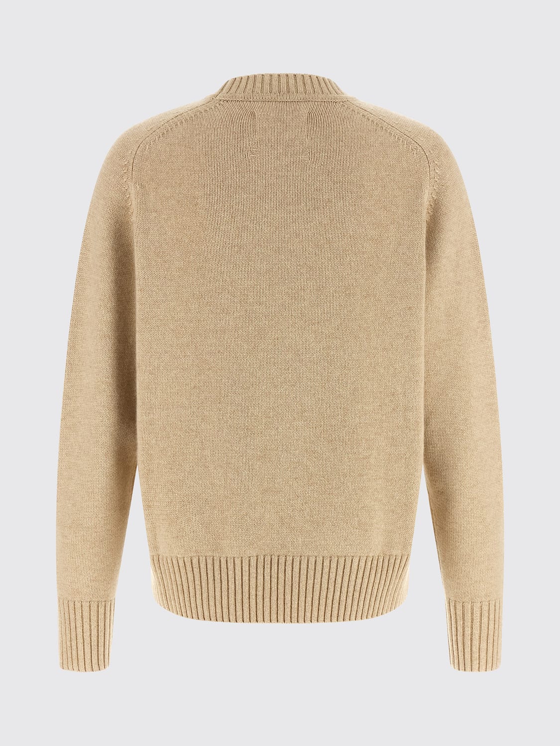 EXTREME CASHMERE PULL: Pull à col ras du cou en pur cachemire Extreme Cashmere avec bords côtelés, Beige - Img 3