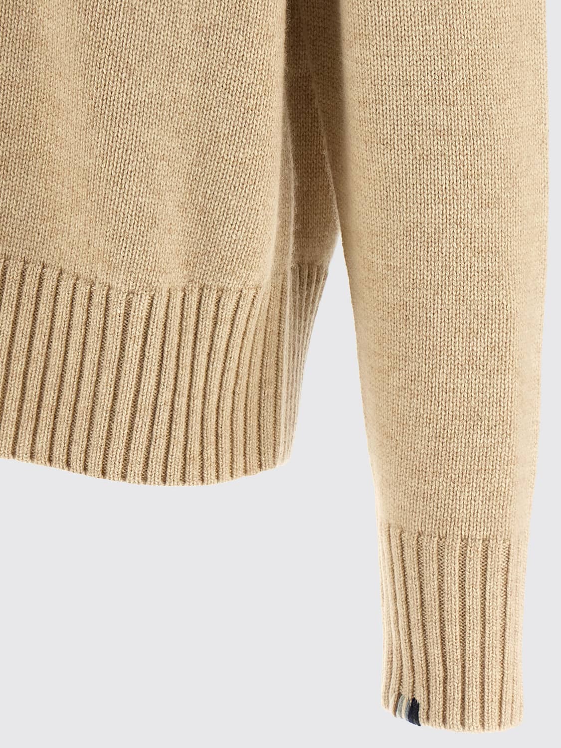 EXTREME CASHMERE PULL: Pull à col ras du cou en pur cachemire Extreme Cashmere avec bords côtelés, Beige - Img 4