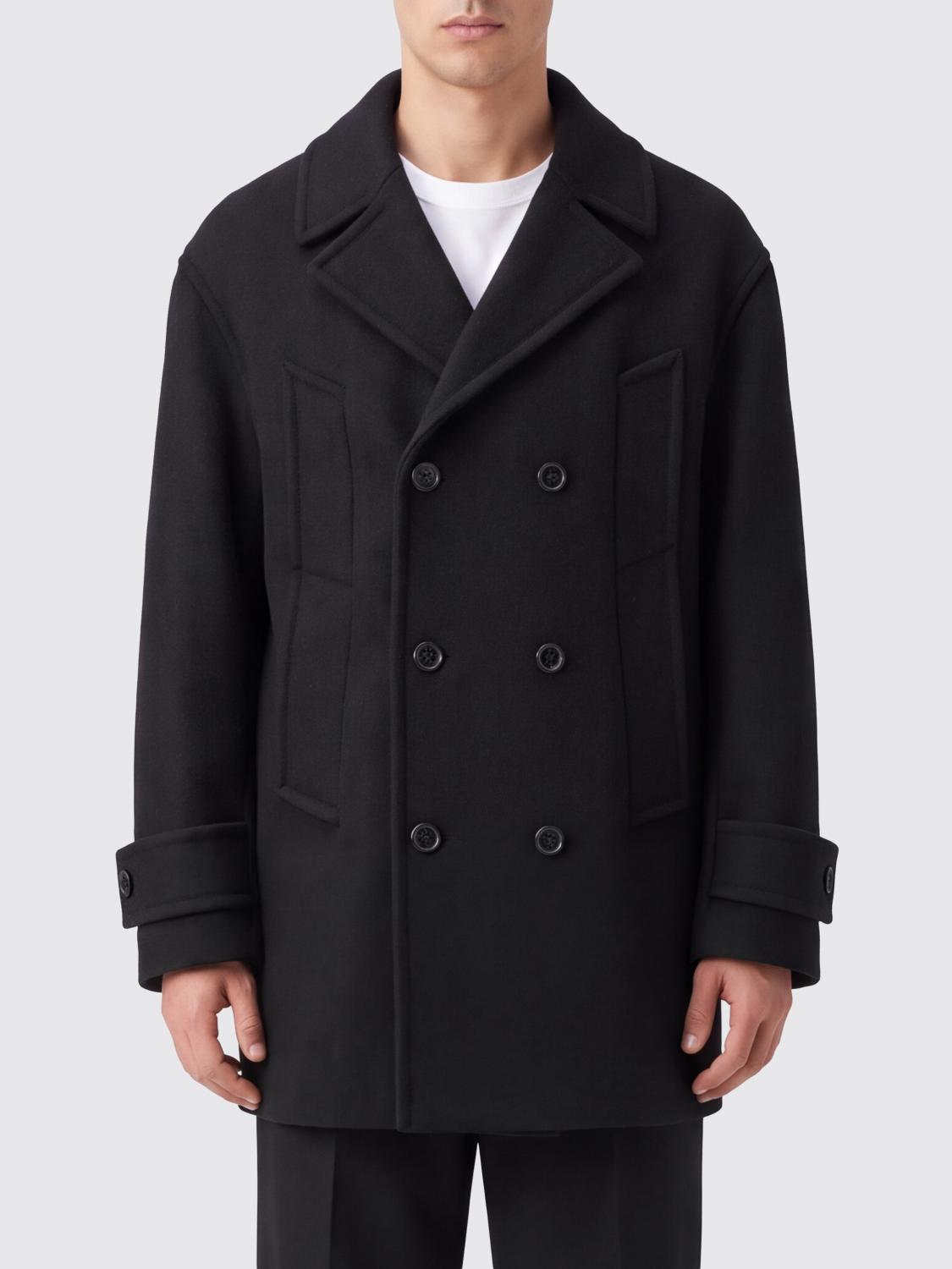 AMI PARIS コート: コート メンズ Ami Paris, ブラック - Img 1