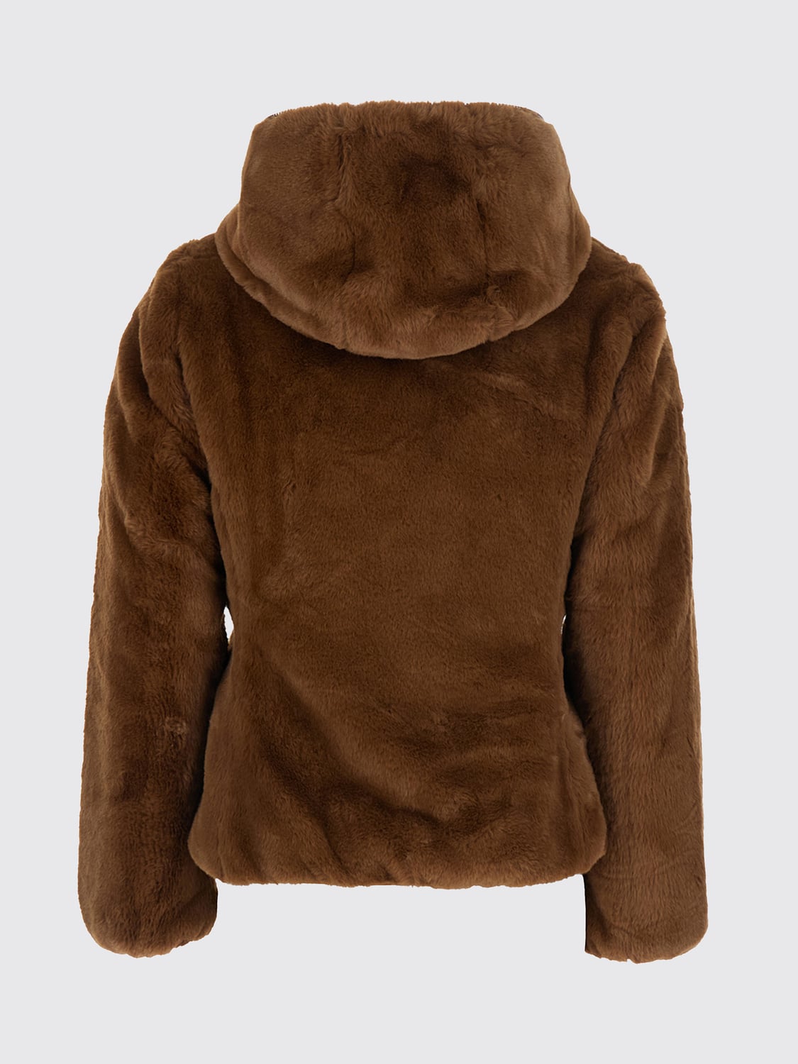 SAVE THE DUCK PELLICCIA: Giacca reversibile Save The Duck con cappuccio in pelliccia sintetica e nylon, Terra - Img 3