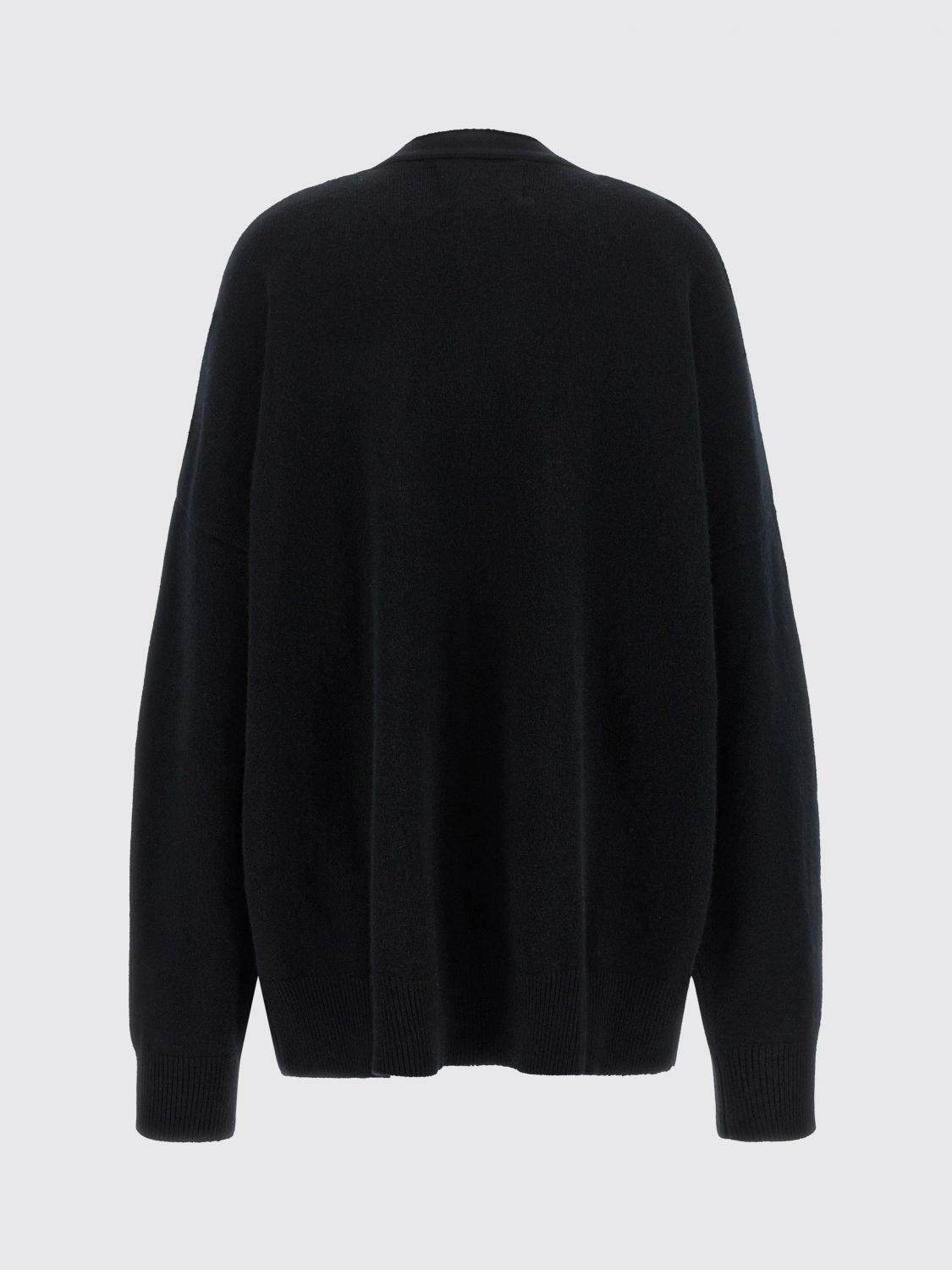 EXTREME CASHMERE JERSEY: Cárdigan de cuello de pico Extreme Cashmere en mezcla de cachemira con hombros caídos, Negro - Img 3