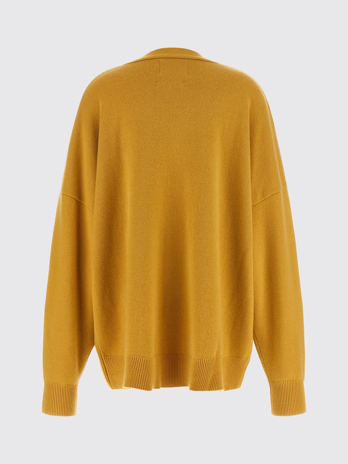 EXTREME CASHMERE JERSEY: Cárdigan de cuello de pico Extreme Cashmere en mezcla de cachemira con hombros caídos, Amarillo - Img 3