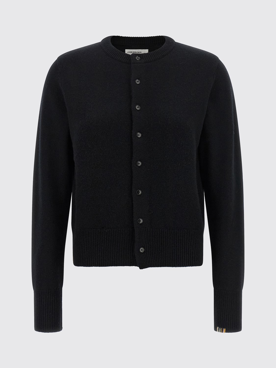 EXTREME CASHMERE PULLOVER: Geknöpfter Kaschmir-Cardigan mit Rundhalsausschnitt von Extreme Cashmere, Schwarz - Img 2