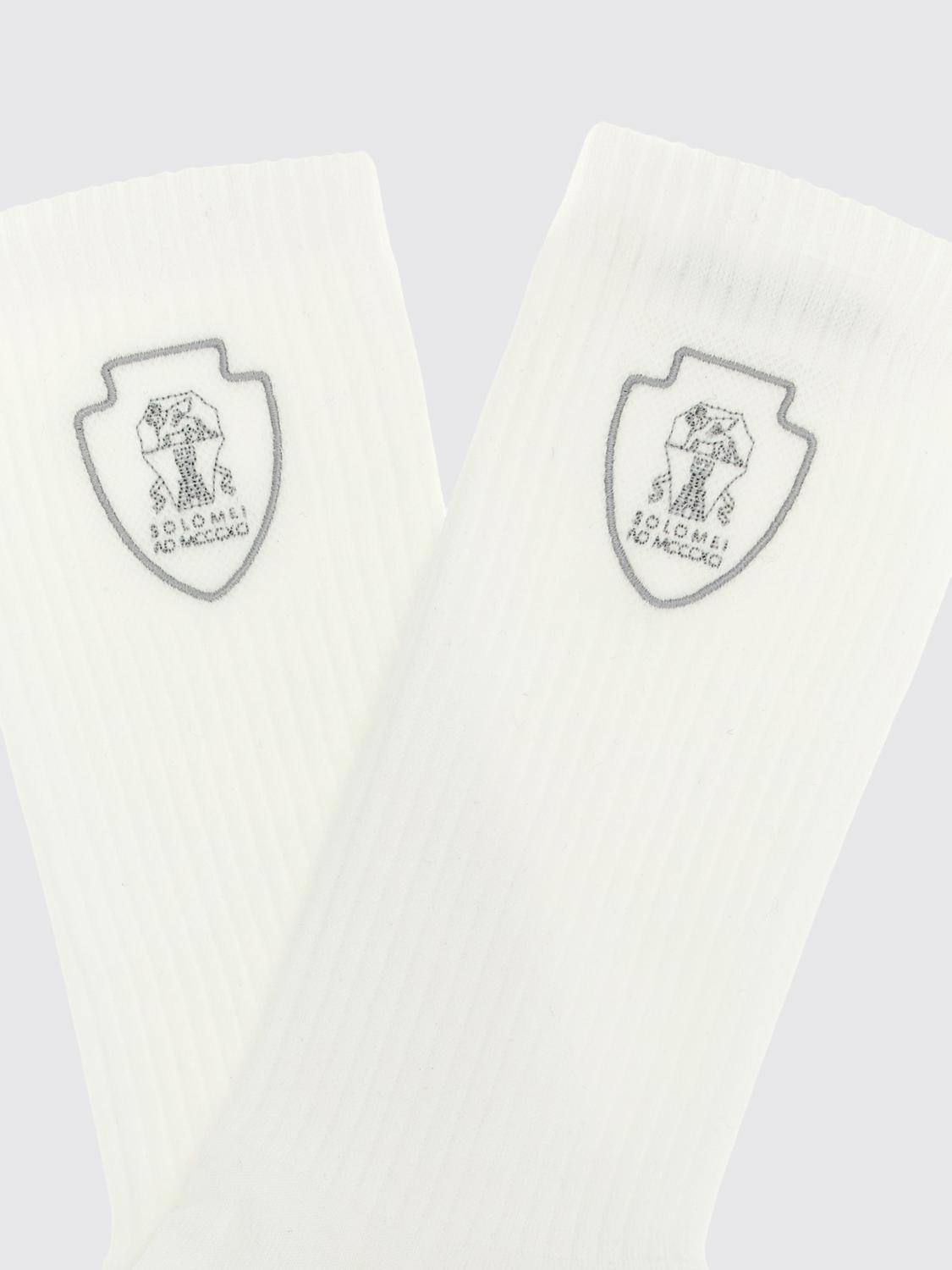 BRUNELLO CUCINELLI SOCKS: Socks men Brunello Cucinelli, White - Img 2