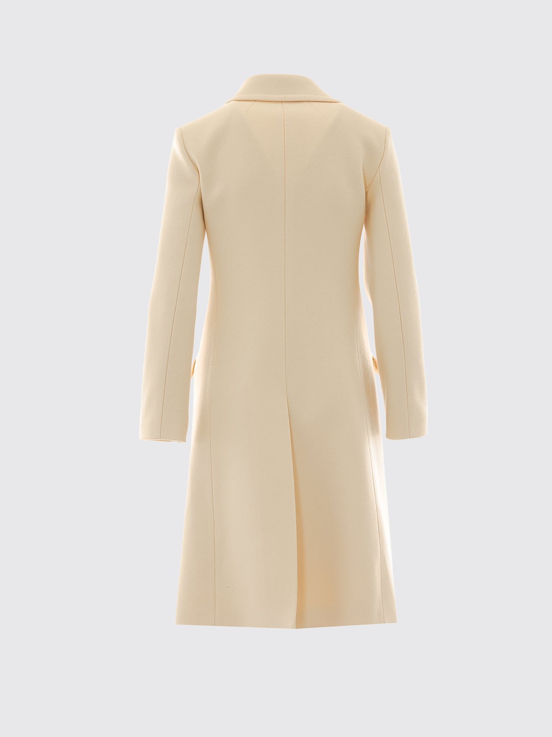 GUCCI COAT: Gucci Knee-Length Double-Breasted Wool Blend Coat, White - Img 3