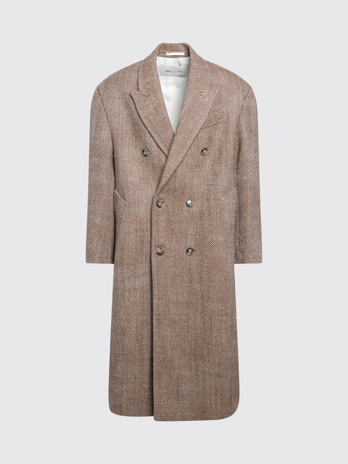 AMI PARIS COAT: Coat men Ami Paris, Brown - Img 2