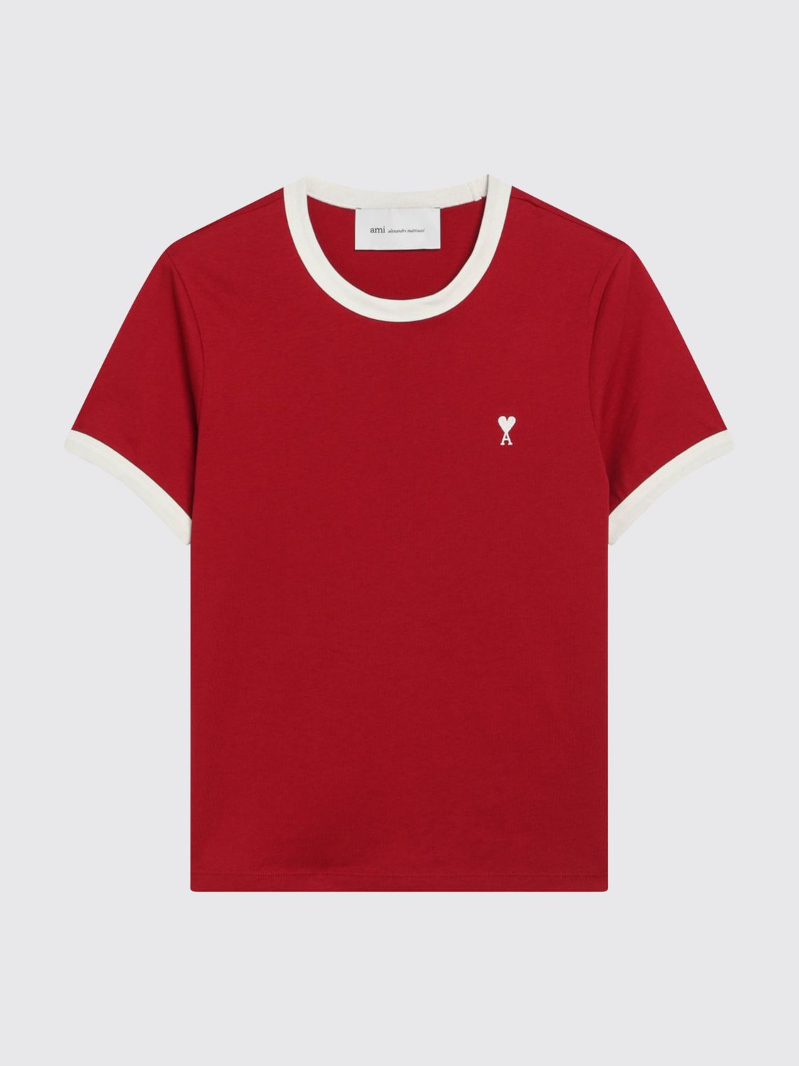 AMI PARIS POLO: Polo damen Ami Paris, Rot - Img 2