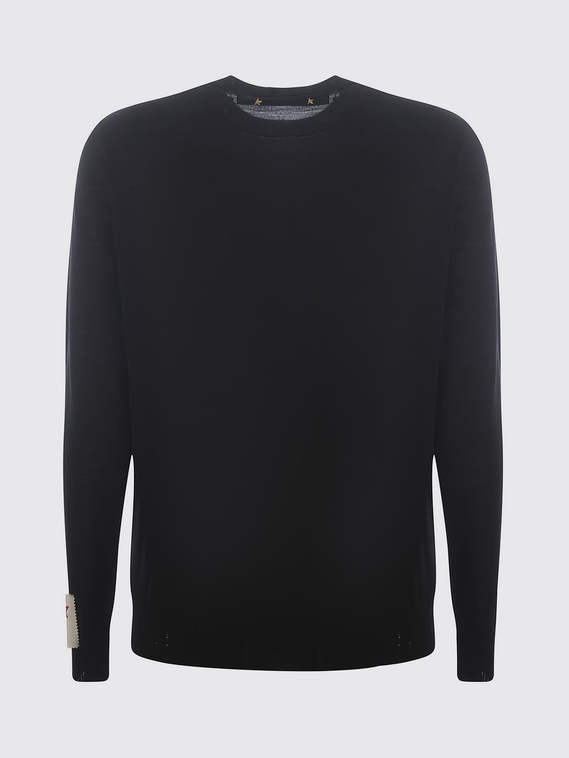GOLDEN GOOSE PULLOVER: Golden Goose Pullover aus reiner Schurwolle mit appliziertem Logo, Schwarz - Img 3