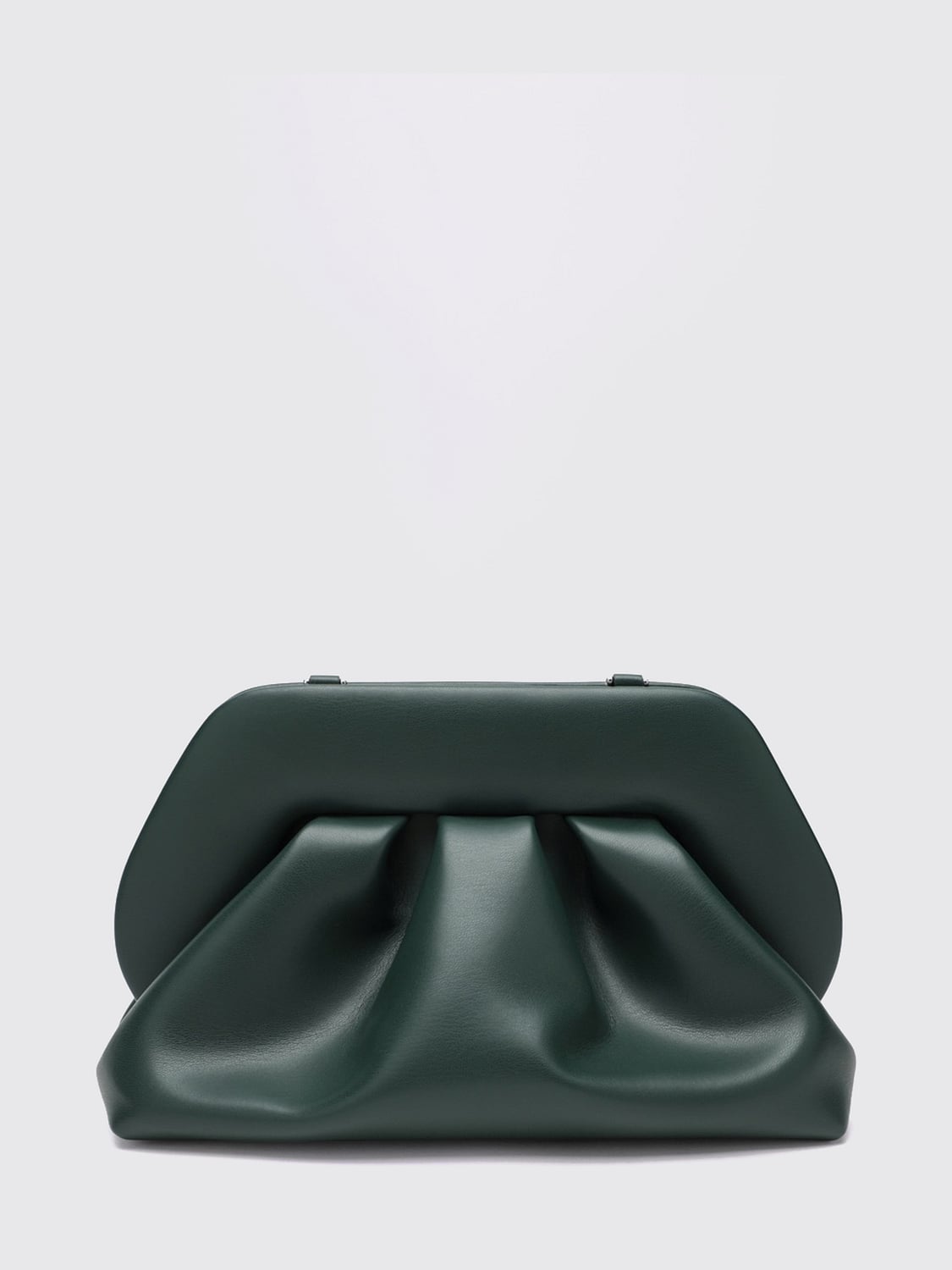 THEMOIRÈ POCHETTE: Pochette Bios Themoirè en cuir vegan à design drapé, Olive - Img 2