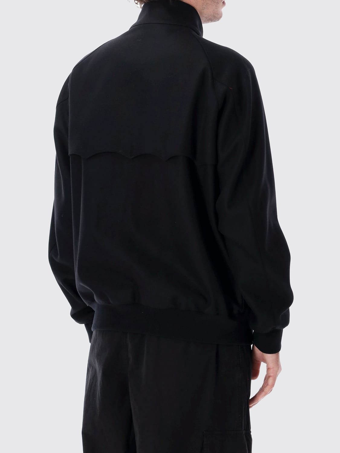 BARACUTA JACKET: Harrington Wool Bomber Jacket BARACUTA with High Collar and Flap Pockets, Black - Img 2