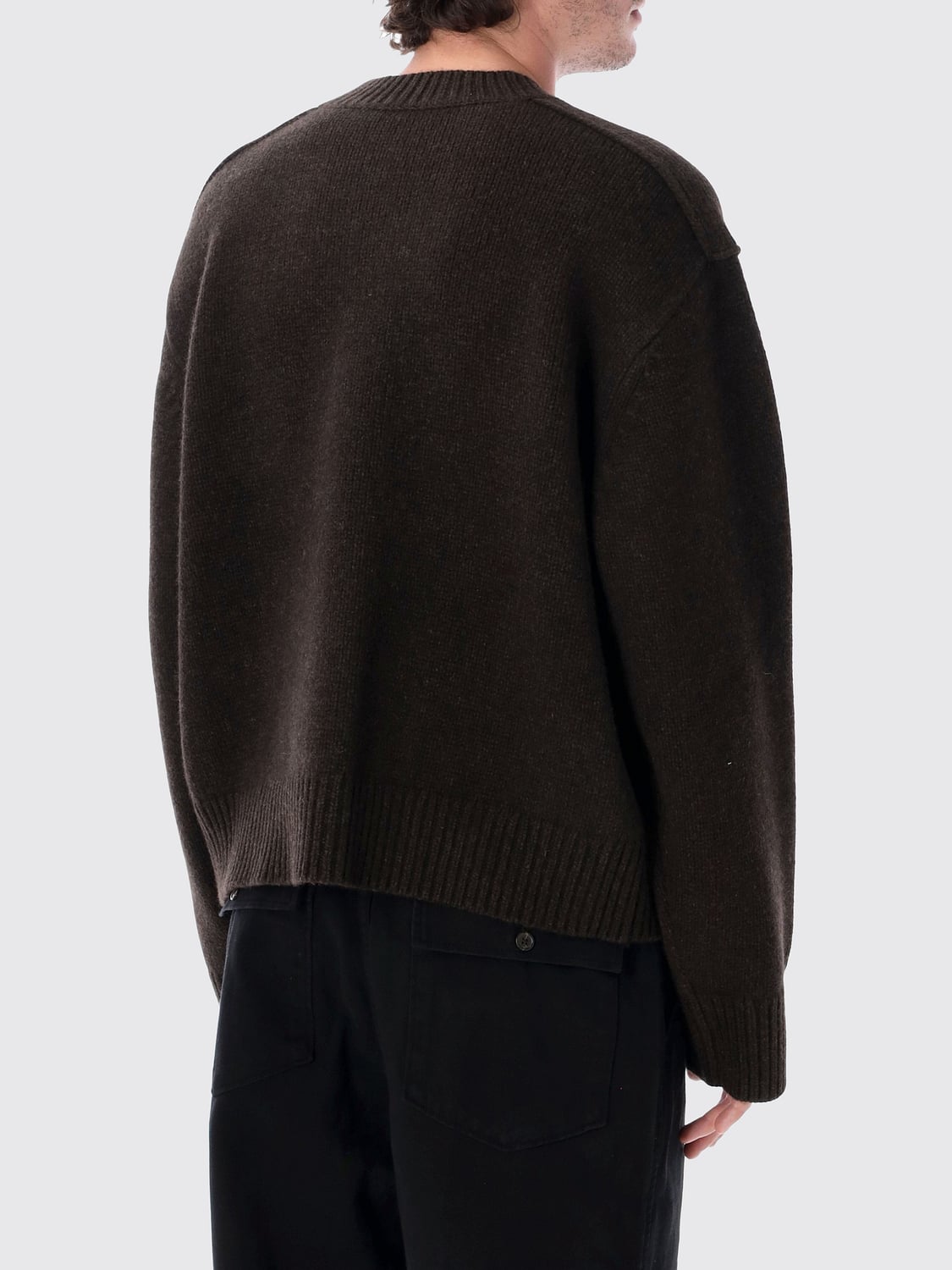 STUDIO NICHOLSON 毛衣: 毛衣 男士 Studio Nicholson, 咖啡色 - Img 2