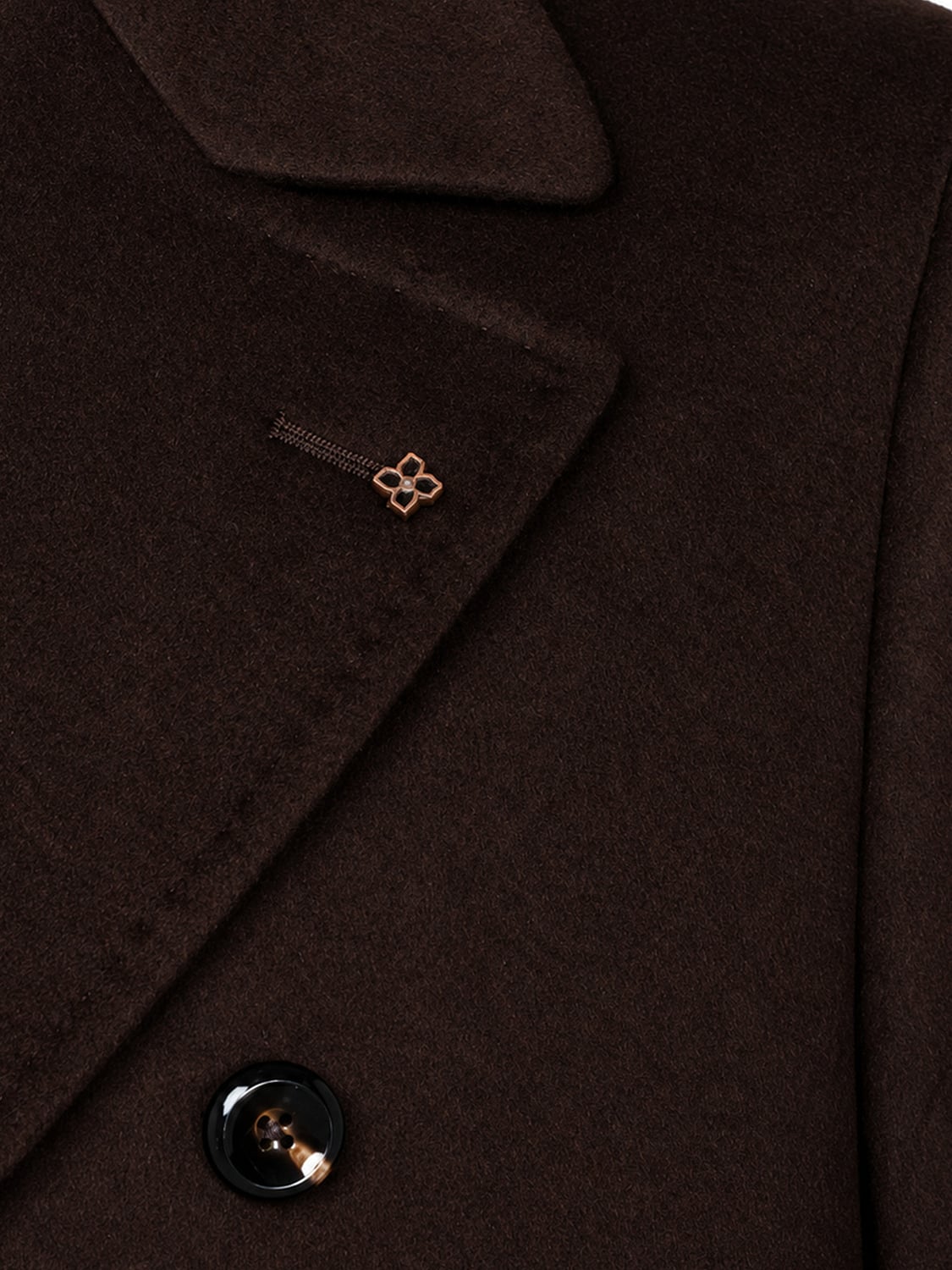TAGLIATORE COAT: Tagliatore Knee-Length Double-Breasted Coat in Pure Virgin Wool, Dark - Img 4